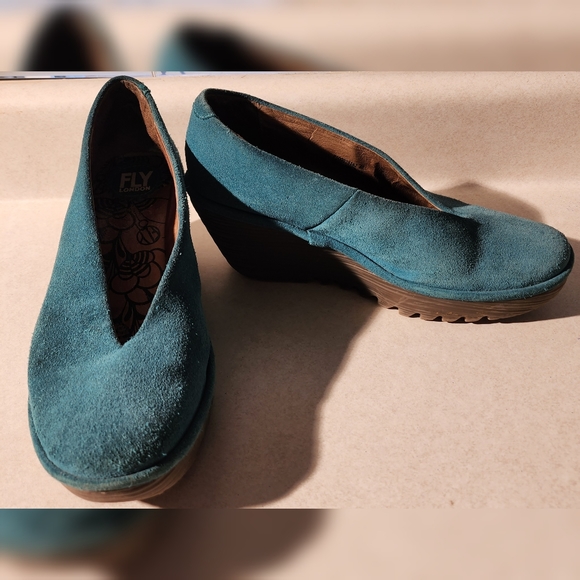 Fly London Women's Yaz Wedge Deep Teal 40 (9) - Picture 11 of 15